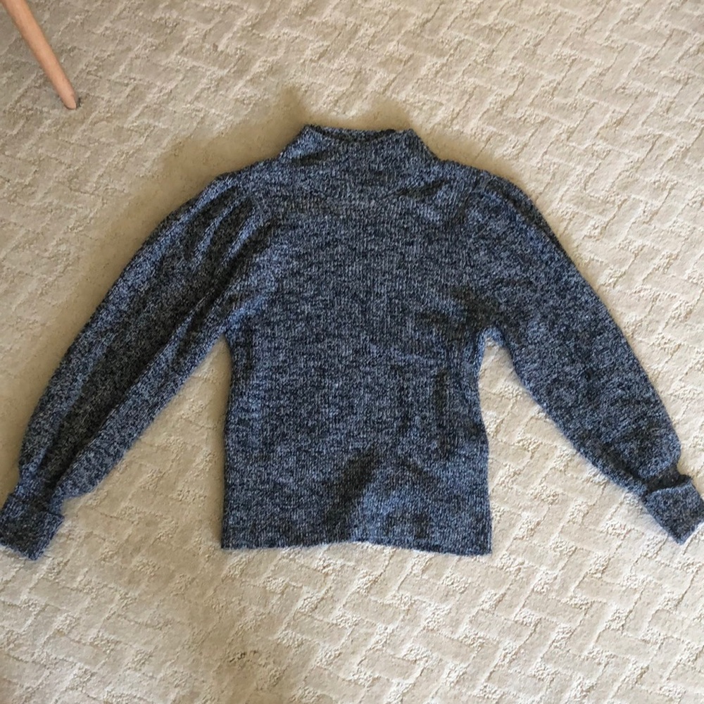 Gap mock neck sweater with puffy sleeves